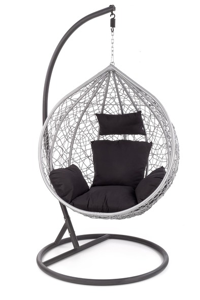 EGGY garden chair black / grey
