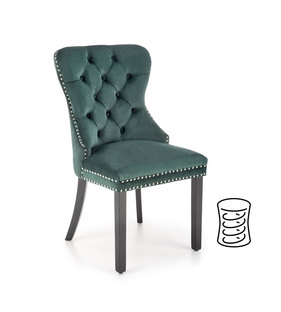 Zdjęcie do “MIYA krzesło czarny / tap: ciemny zielony”.