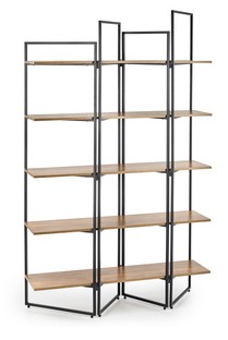 Zdjęcie do “REG14 regał dąb naturalny / czarny (2p=1szt)”.