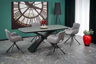 SILVESTRO table dark grey, leg black