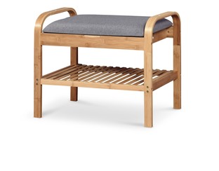 Zdjęcie do “ST12 ławka / stojak na buty bambus - popielaty (1p=1szt)”.