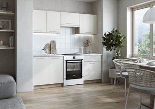 MARIJA 200 kuchnia zestaw korpus: dąb sonoma, fronty: waniliowe (7p=1kpl)