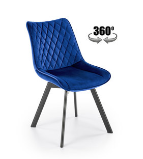K520 krzesło nogi - czarne, siedzisko - granatowy (1p=2szt)