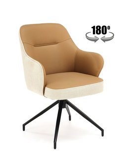 K527 krzesło brązowy / beżowy