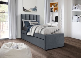 Zdjęcie do “RUSSO 90 cm łóżko popielaty”.