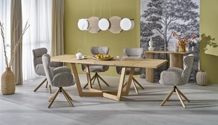 MASSIVE 3 stół rozkładany 160-250x90x77 cm dąb naturalny/dąb naturalny (2p=1szt)