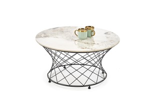 Zdjęcie do “ALESSIA ława, beżowy marmur / czarny (2p=1szt)”.