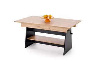 ERIKA lifting coffee table, color: artisan oak / black