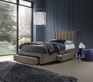 Zdjęcie do “GRACE 120 bed with drawers, color: beige”.