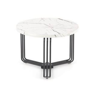 ANTICA M, c. table white marble table top - black frame