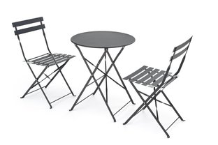 Zdjęcie do “LIVORNO zestaw ogrodowy (stolik i 2 krzesła), czarny (1p=1szt)”.
