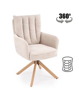 Zdjęcie do “K594 chair, beige / natural oak”.