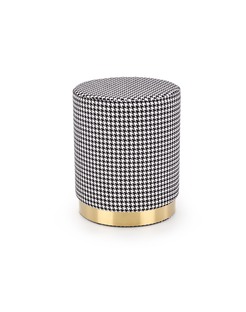 ARUNA pouffe color: black/white/gold