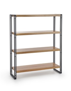 Zdjęcie do “BOLIVAR REG1 regał dąb złoty / czarny (1p=1szt)”.